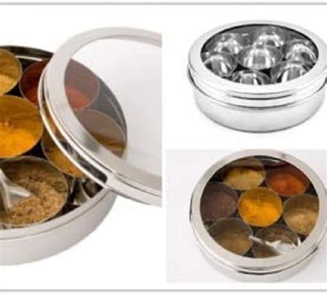 king international stainless steel spice box|King International Stainless Steel Indian spice box with See .